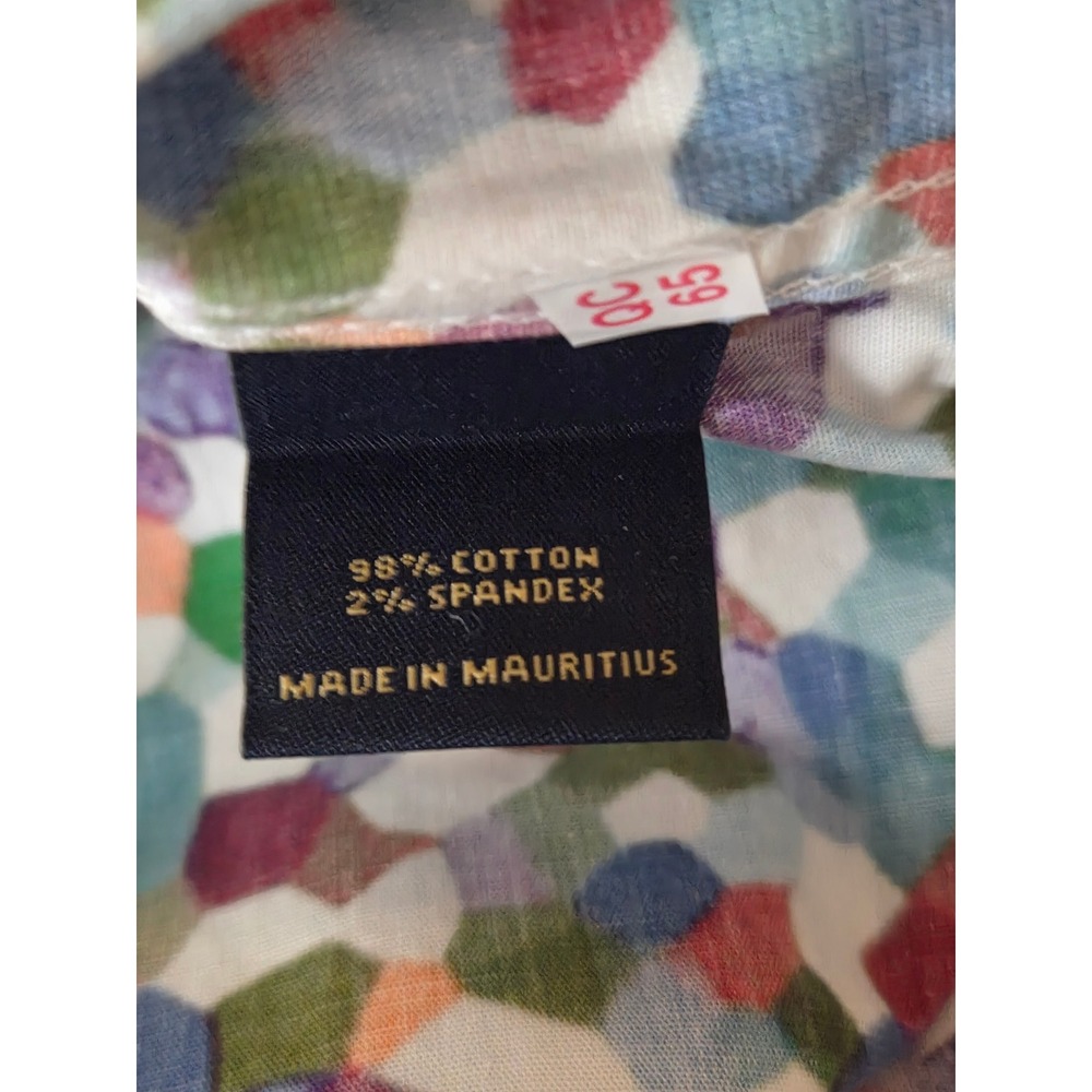 NWT Cremieux Premium Denim Mens 3XB Shirt Multi Color Splatter Print Stretch - Picture 9 of 10